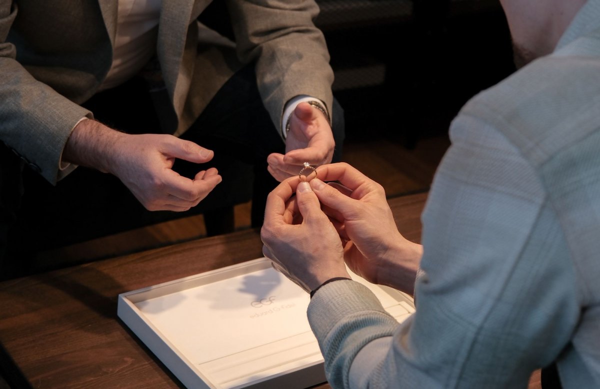 Verlobungsring Solitär Weißgold